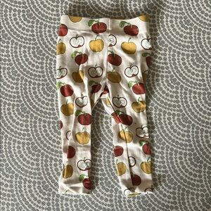Kate Quinn Red and Gold Apple Print Leggings